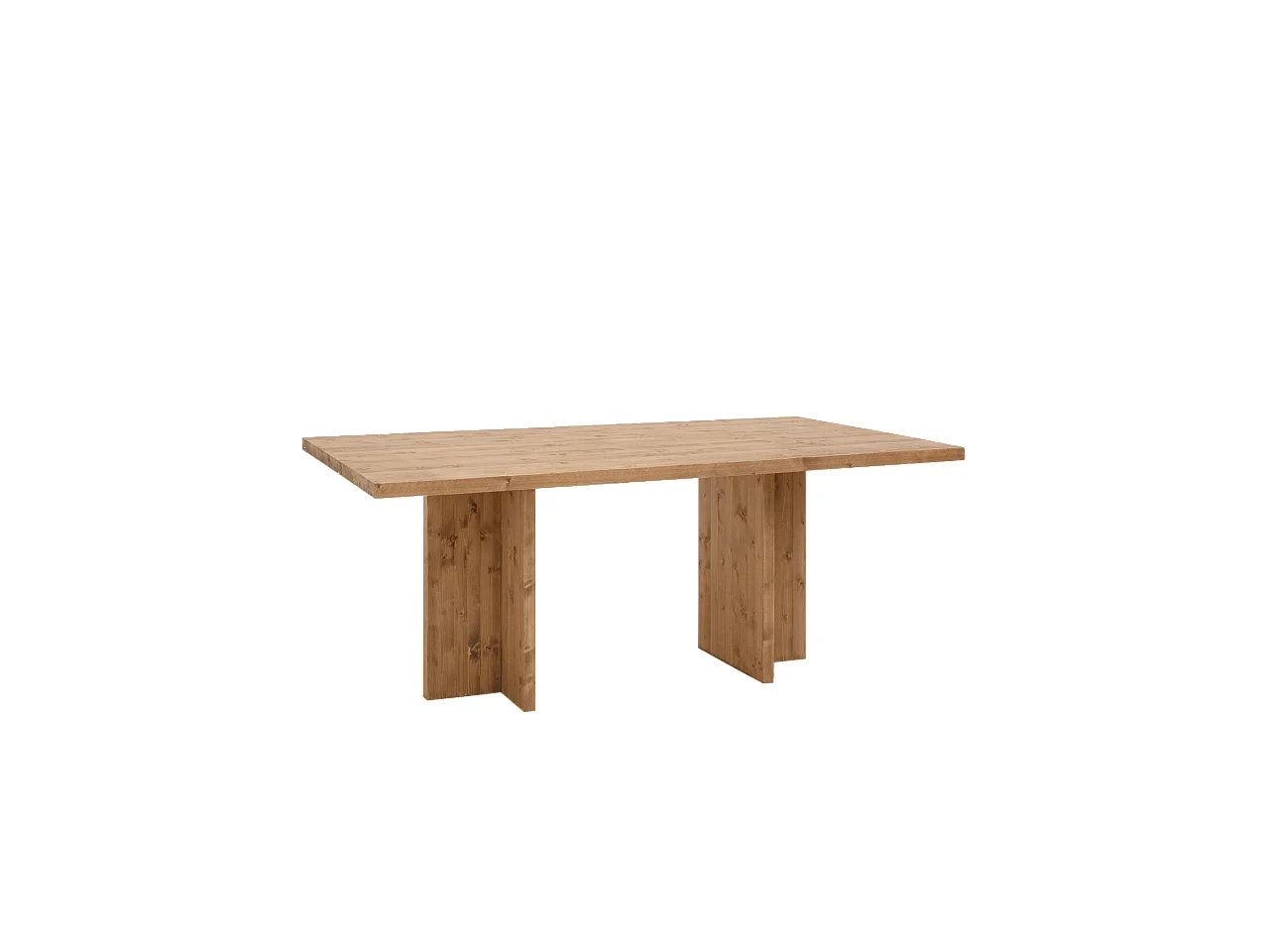 Table à manger en bois massif ton vieilli de 160x75cm - TENA - DECOWOOD