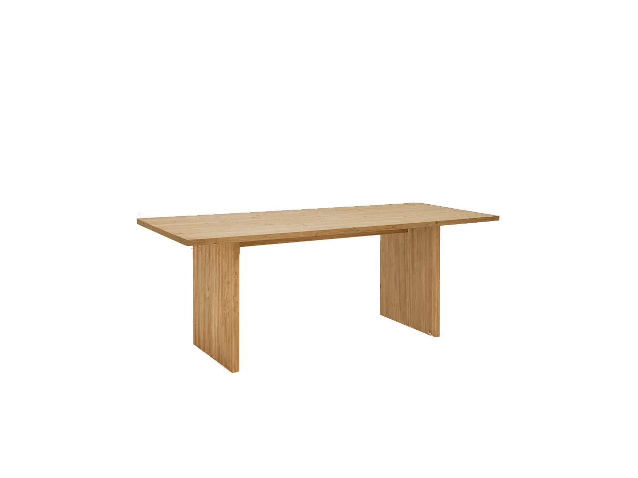 Tavolo da pranzo rettangolare in legno massello tono marrone chiaro 180x80cm - BALI - DECOWOOD