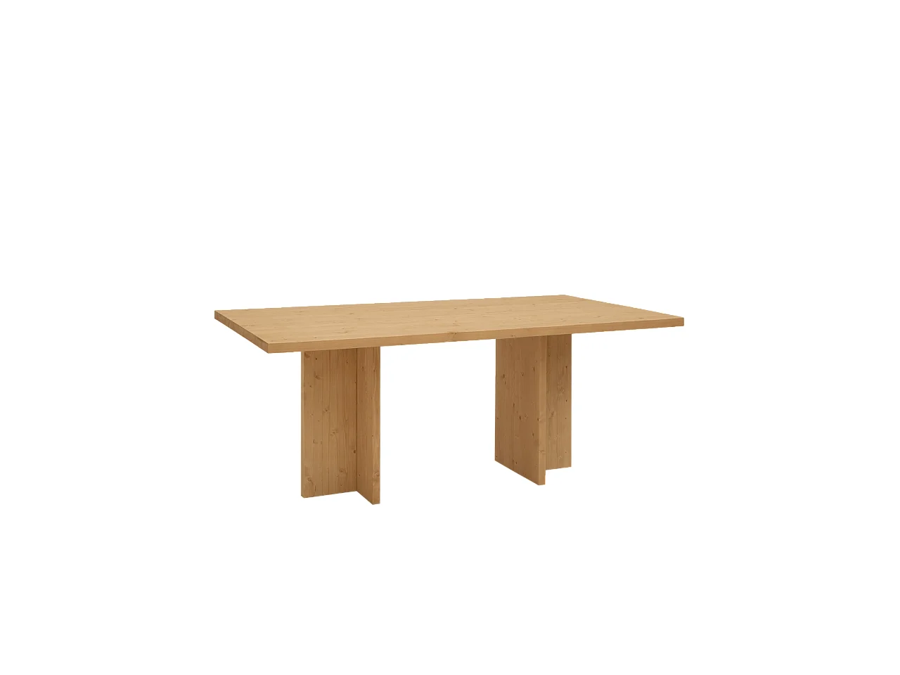 Table à manger en bois massif ton marron de 200x75cm - TENA - DECOWOOD