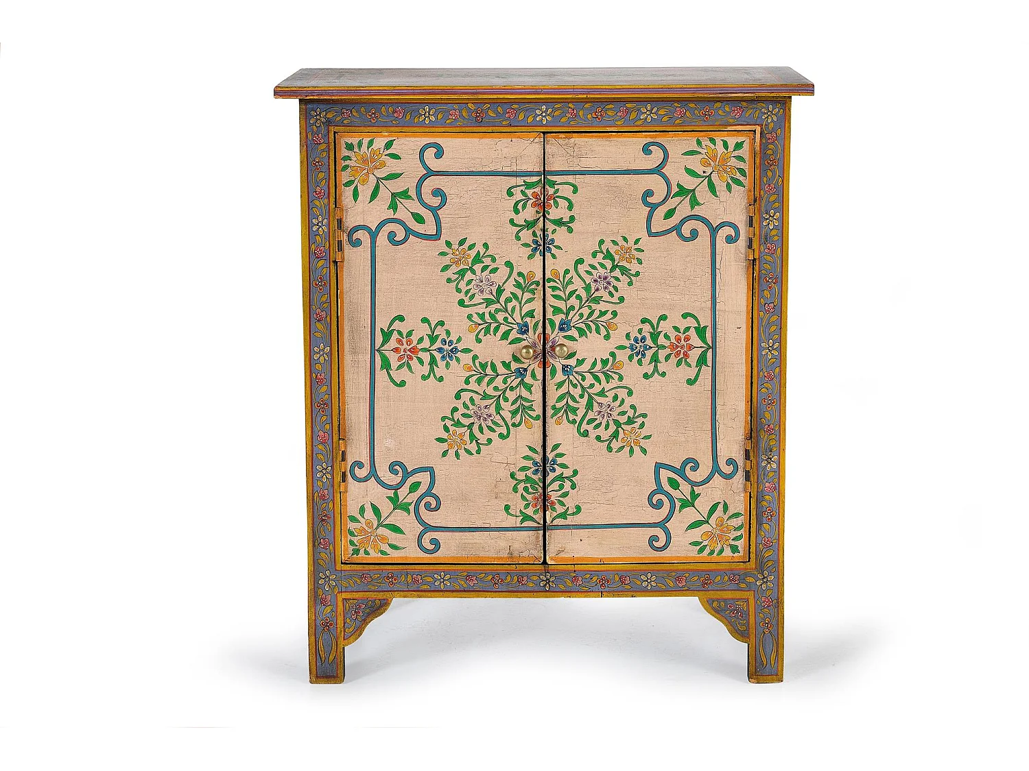 Meuble d'appoint en bois de manguier avec détails