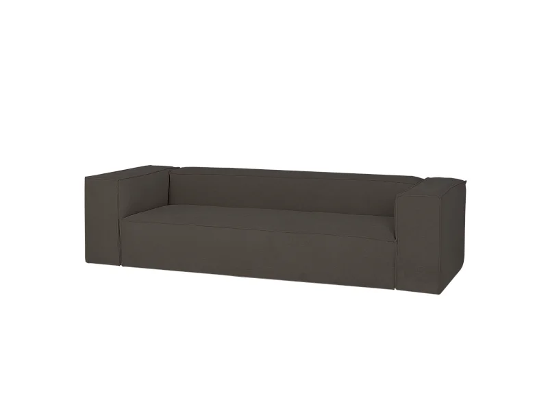 Sofá de 4 plazas de pana color gris oscuro 260x70x110cm - LOLA - DECOWOOD