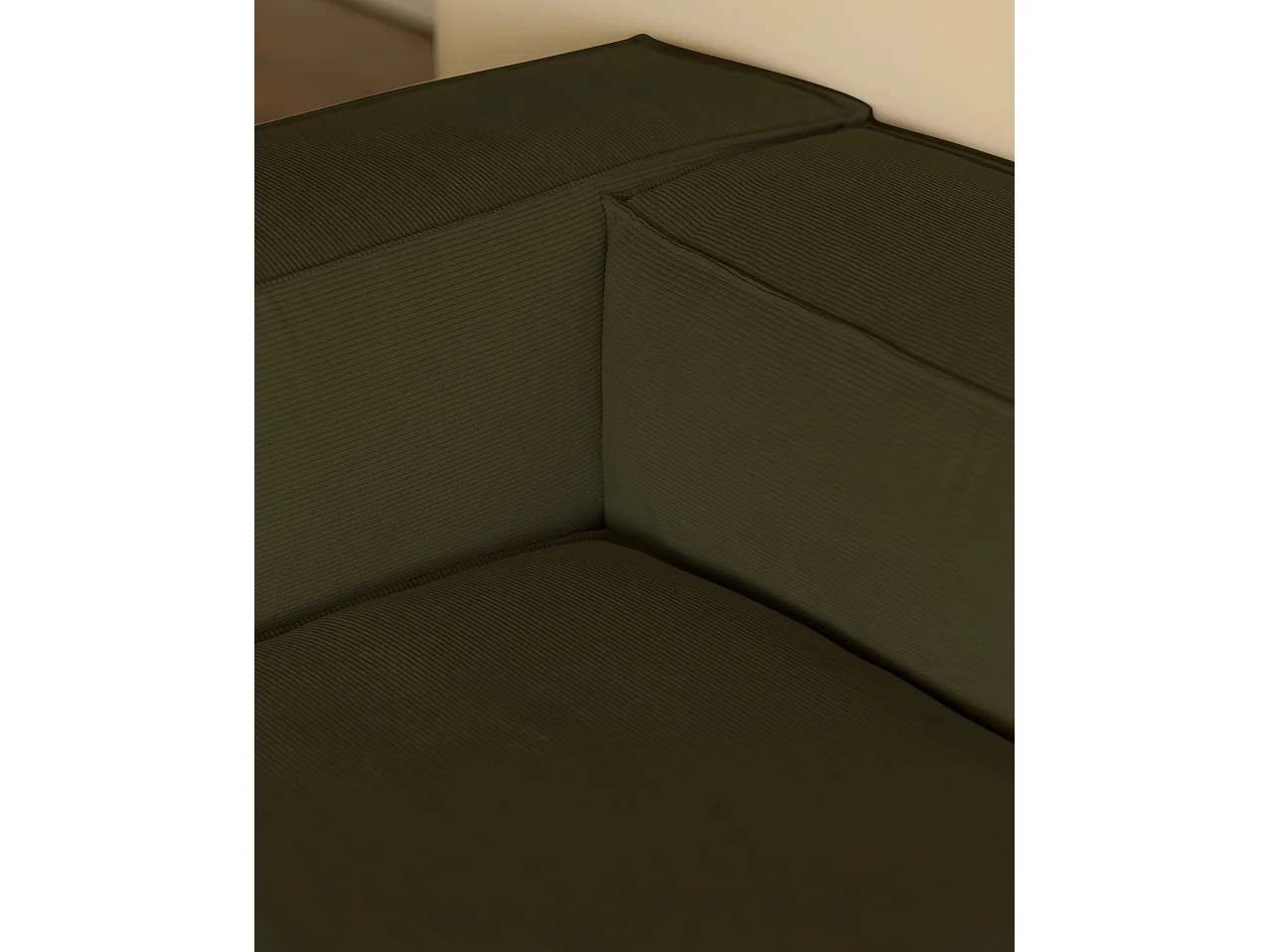 Divano 3 posti CHL sinistra velluto verde 250x175cm