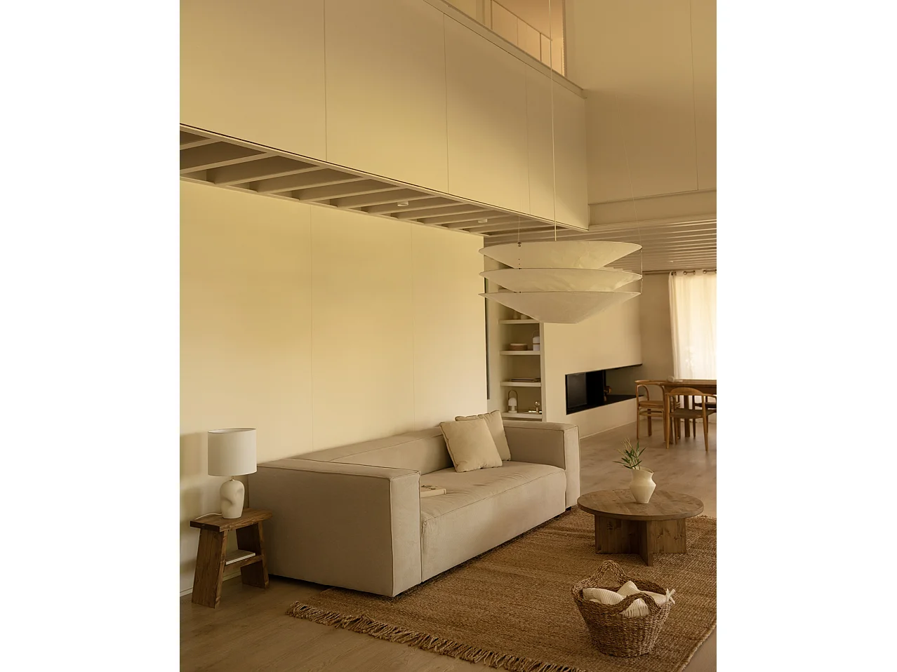 Divano 3/4 posti in velluto beige 210x110cm