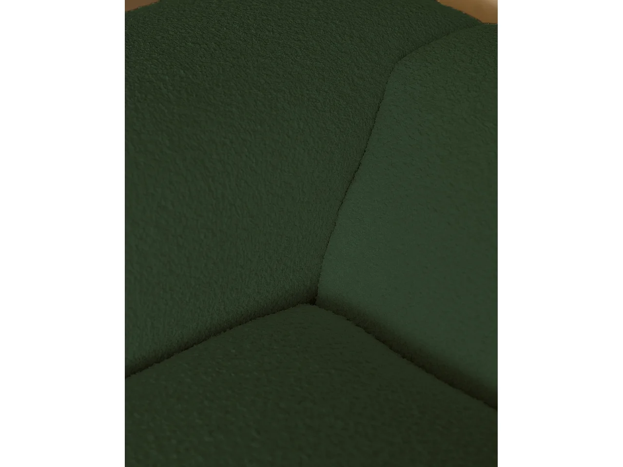 Sofá de 3 módulos curvo con chaise longue derecho bouclé verde 320x70x172cm - BERTA - DECOWOOD
