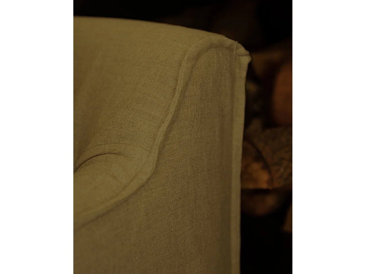 Sofá con chaise longue derecho desenfundable verde 4/5 plazas 310x95x170cm - MIA - DECOWOOD