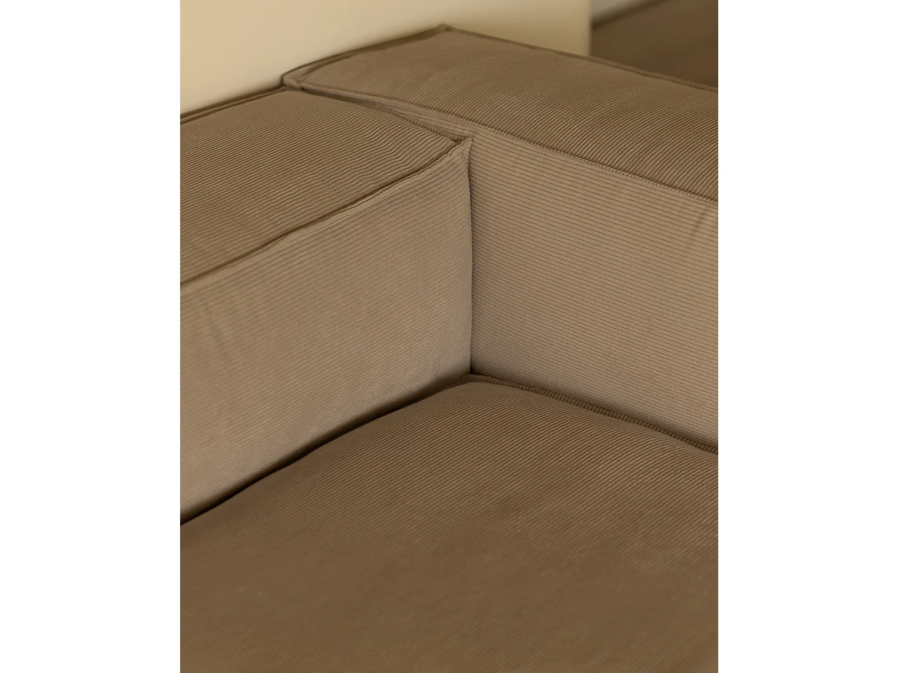 Divano 4/5 posti CHL destra velluto beige 300x175cm