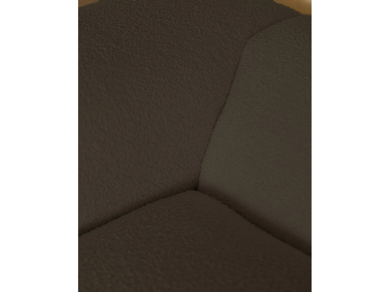 Sofá de 3 módulos con chaise longue izquierdo de bouclé gris oscuro 330x70x172cm - BERTA - DECOWOOD