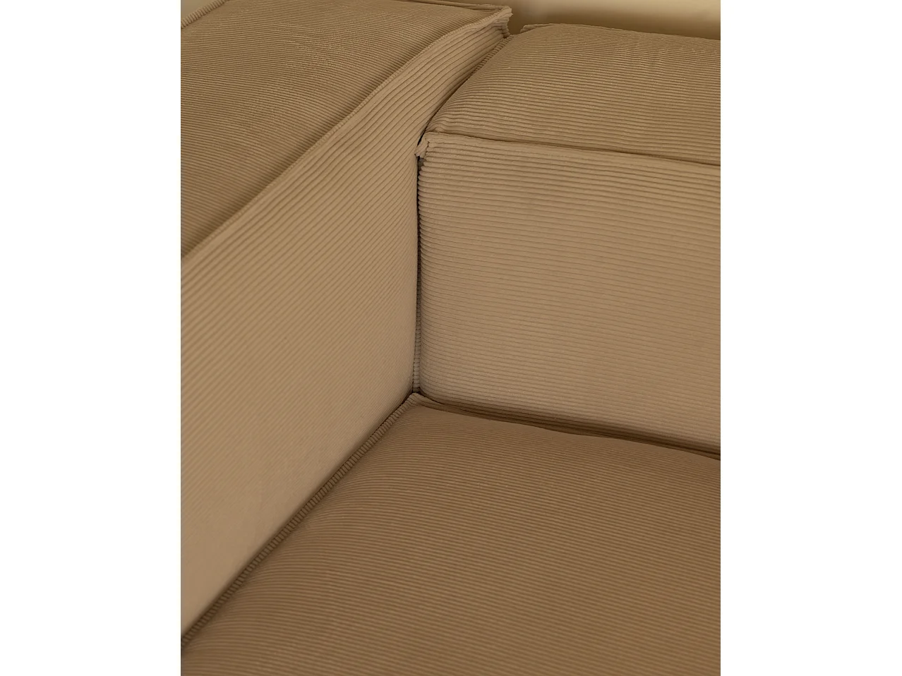 Canapé 4/5 places avec chaise longue d'angle gauche en beige