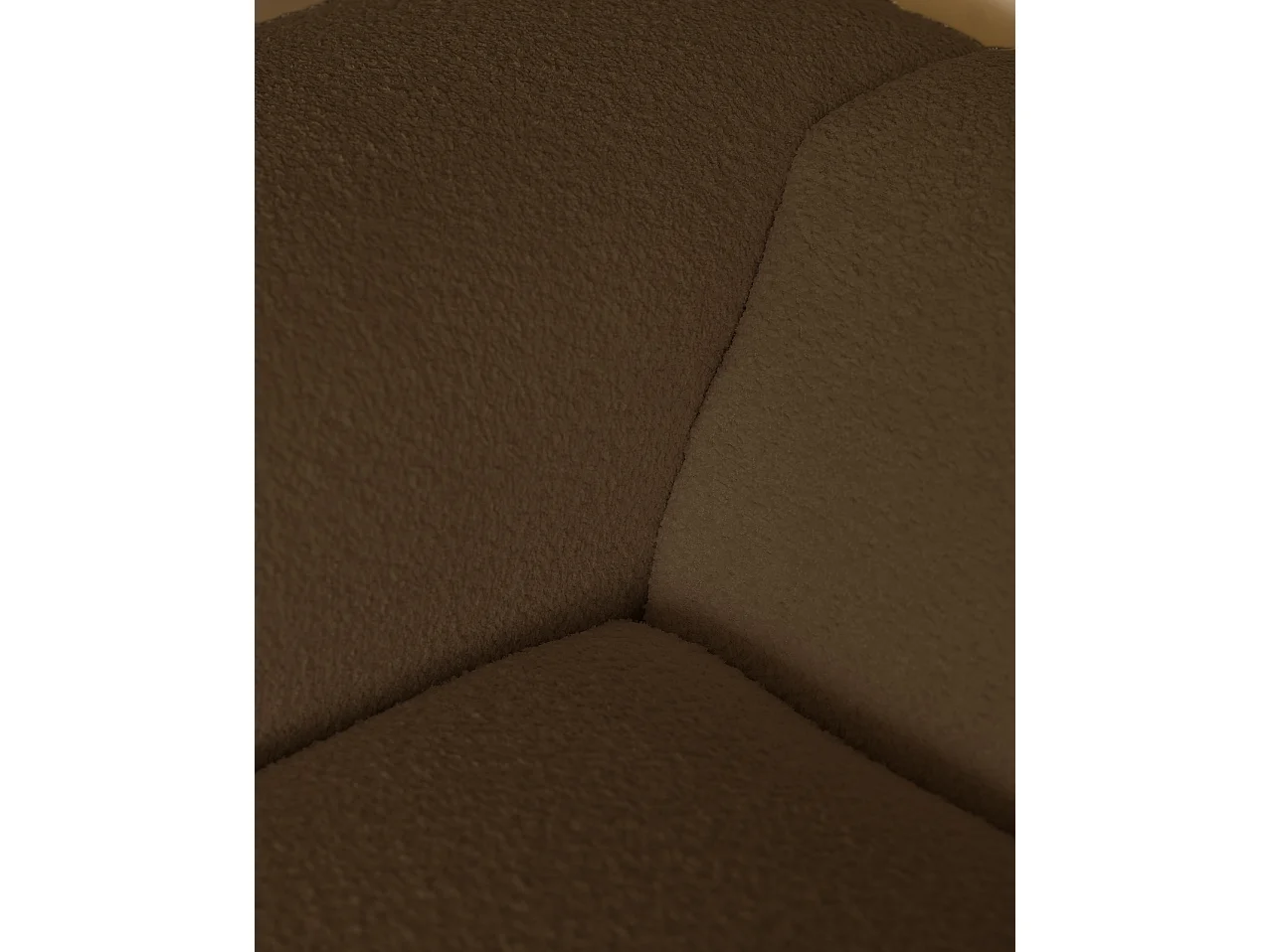 Divano a 2 moduli in bouclé marrone 240x110cm