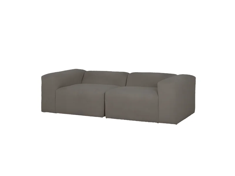 Divano a 2 moduli in bouclé colore grigio scuro 240x110cm