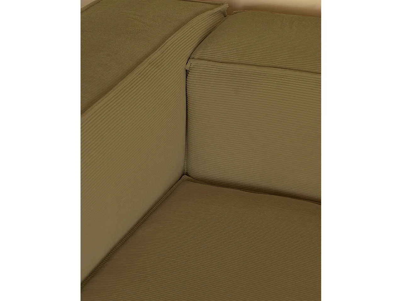 Sofá de 3/4 plazas de pana color lima 210x70x110cm - LOLA - DECOWOOD