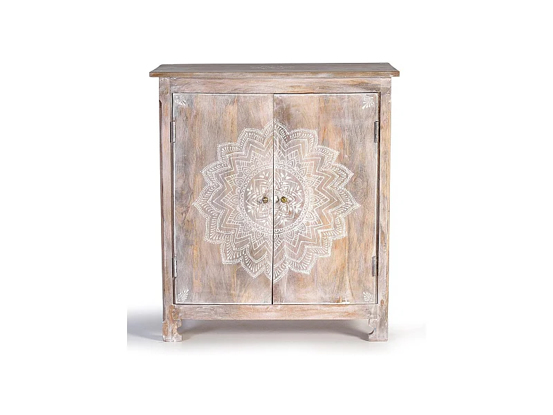 Flaschenschrank aus Mangoholz