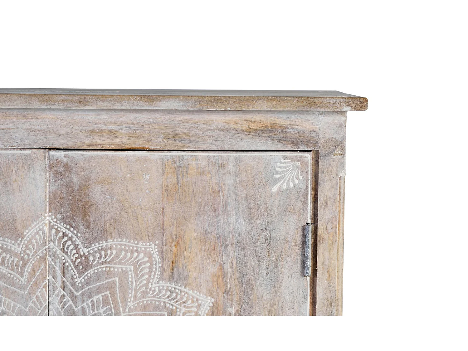 Mobile bar in legno di mango bianco invecchiato Blanco .90x40x80 Giner y Colomer