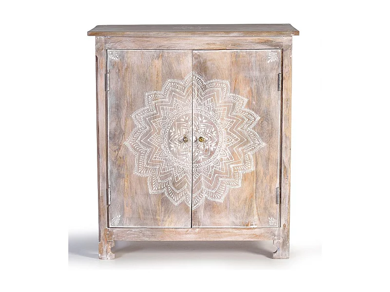 Flaschenschrank aus Mangoholz