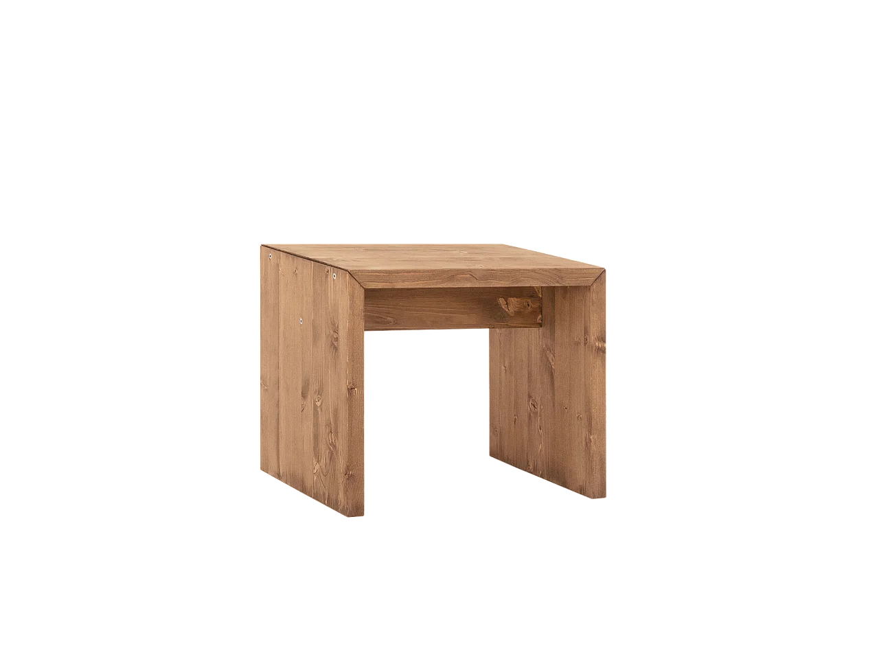 Table / tabouret en bois de sapin vieilli 45x50cm - TELVA - DECOWOOD