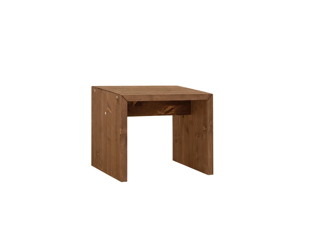 Table / tabouret en bois de sapin marron 45x50cm - TELVA - DECOWOOD