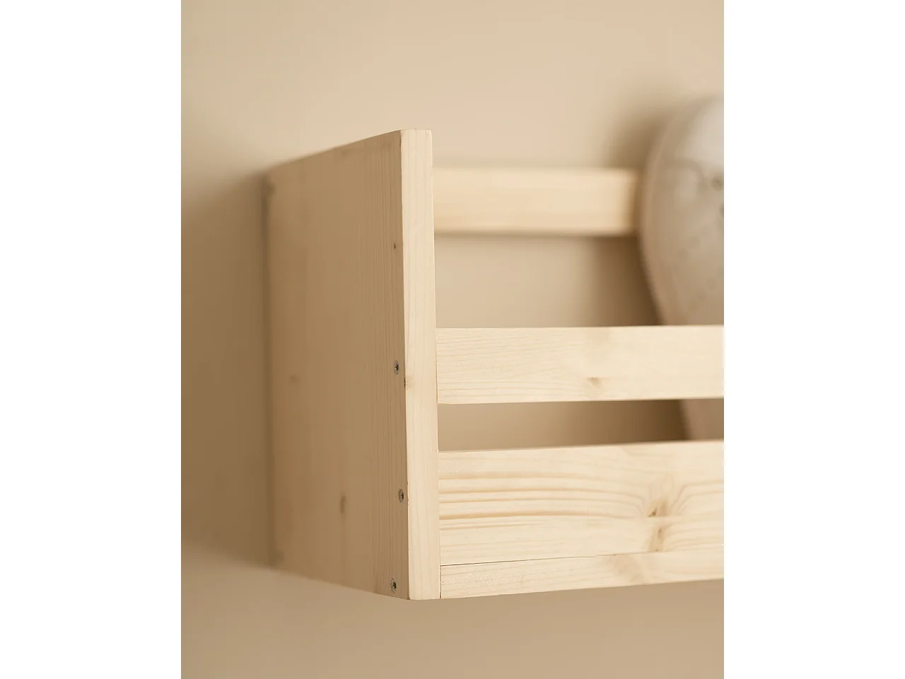 Sarpiera in legno massello in tono naturale 53,5x25cm - BOX - DECOWOOD