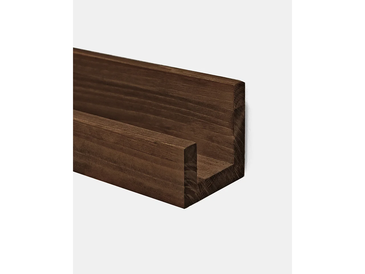 Pack 2 estantes de madera maciza flotante tono nogal 50cm - DUC - DECOWOOD