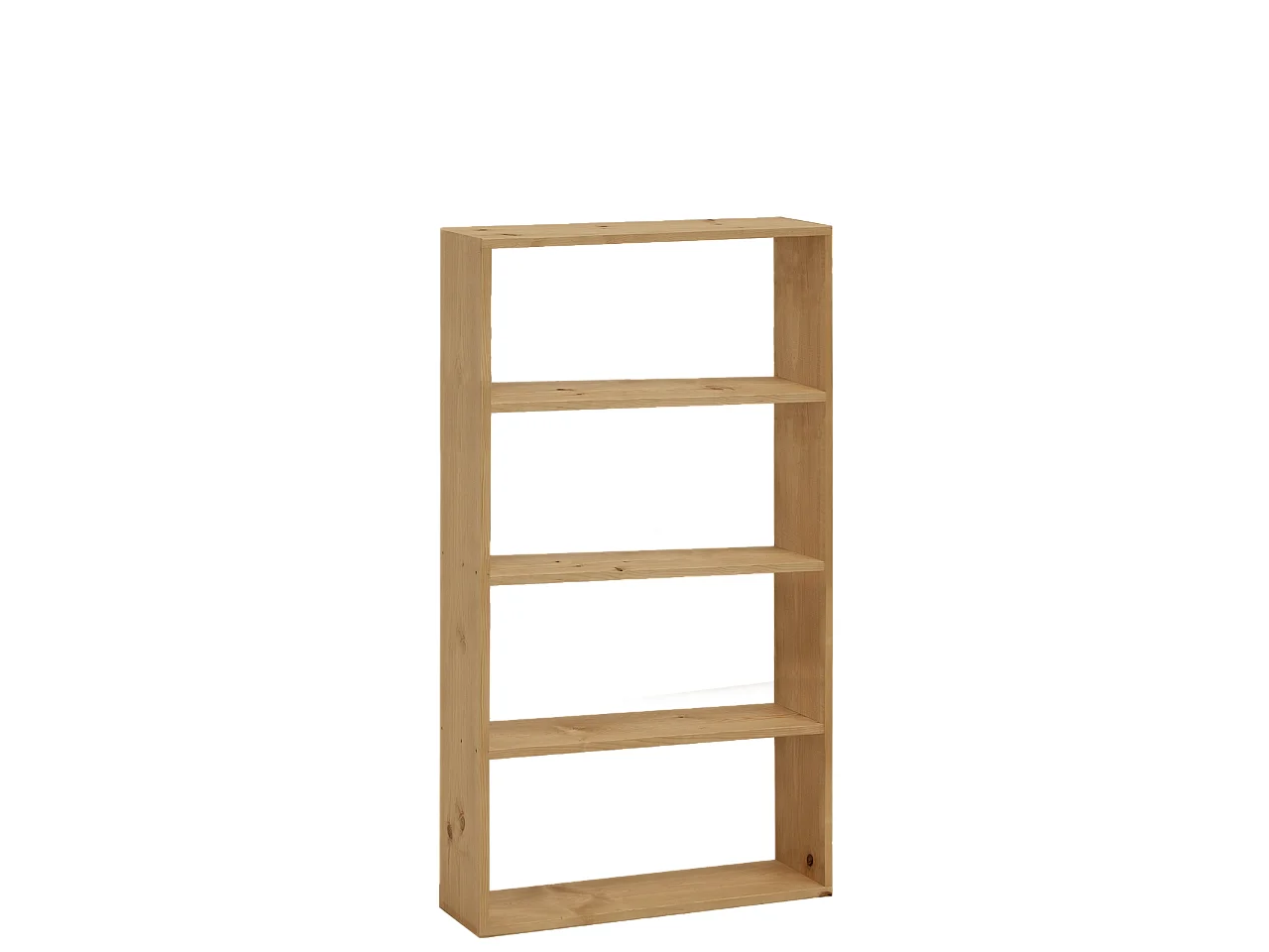 Scaffale in legno massello in tono marrone chiaro con 3 ripiani - SAURA - DECOWOOD