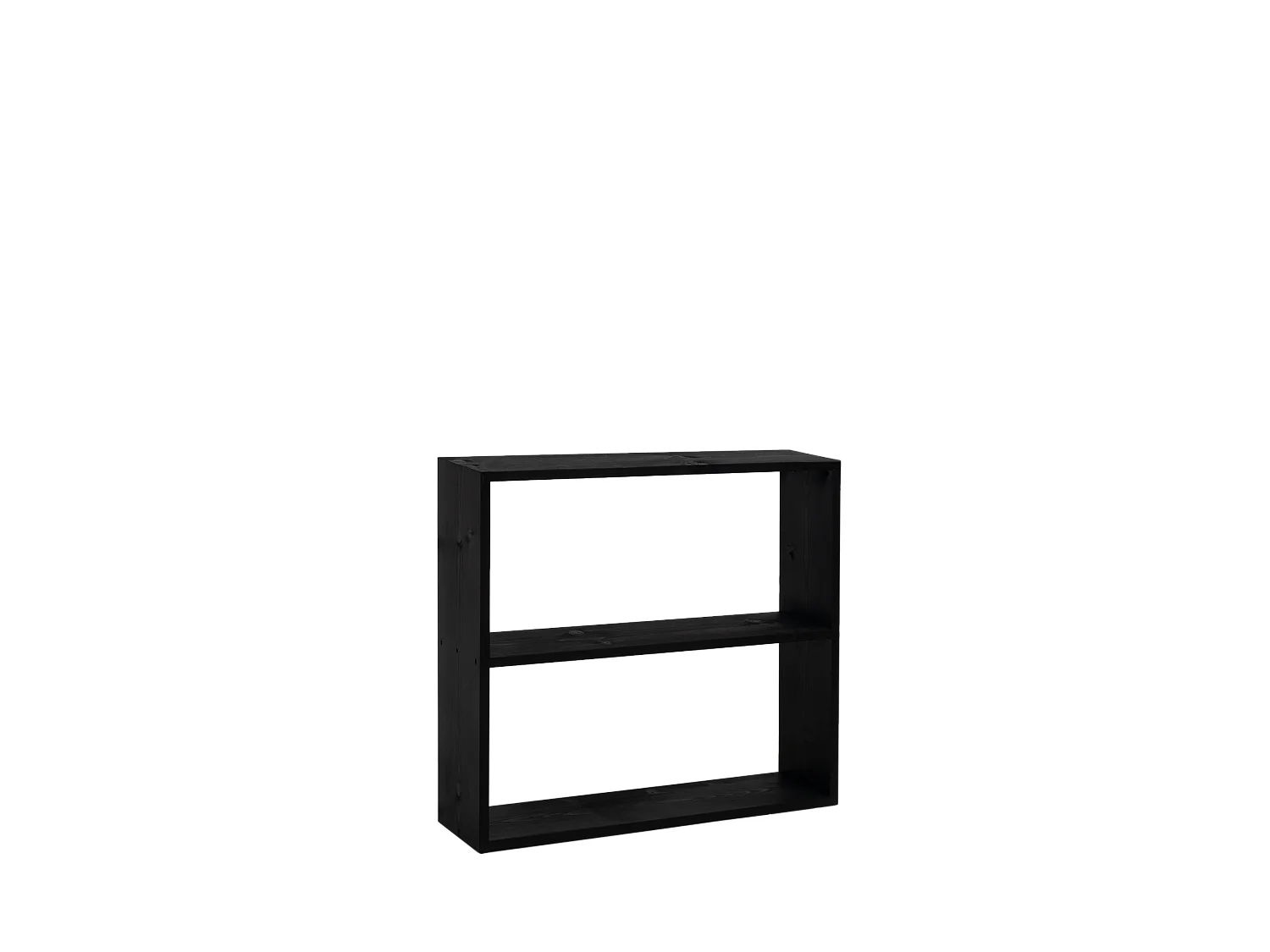 Étagère en bois de pin avec 1 étagère noir 80,2x73,1cm - SAURA - DECOWOOD
