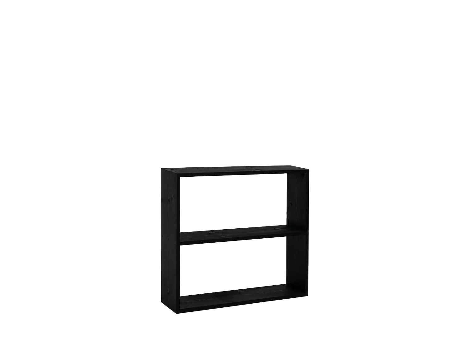 Estantería de madera mazica con 1 estante negro - SAURA - DECOWOOD