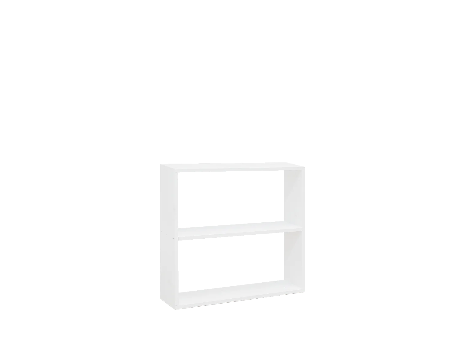 Estantería de madera maciza con 1 estantes blanco - SAURA - DECOWOOD