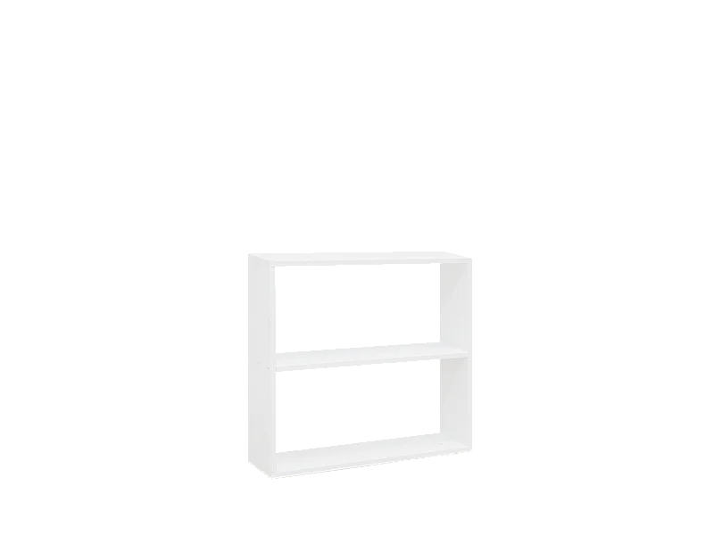 Estantería de madera maciza con 1 estantes blanco - SAURA - DECOWOOD