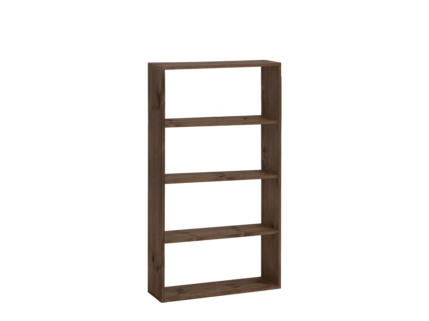 Étagère en bois de pin avec 3 étagères marron 80,2x144,1cm - SAURA - DECOWOOD