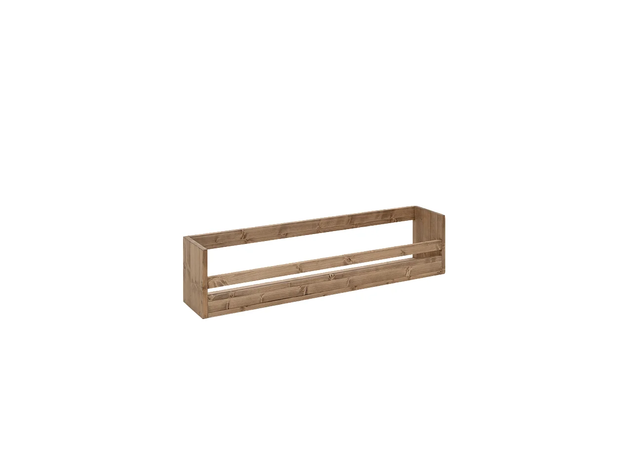 Étagère à chaussures en bois de sapin ton vieilli 103,5x25cm - BOX - DECOWOOD