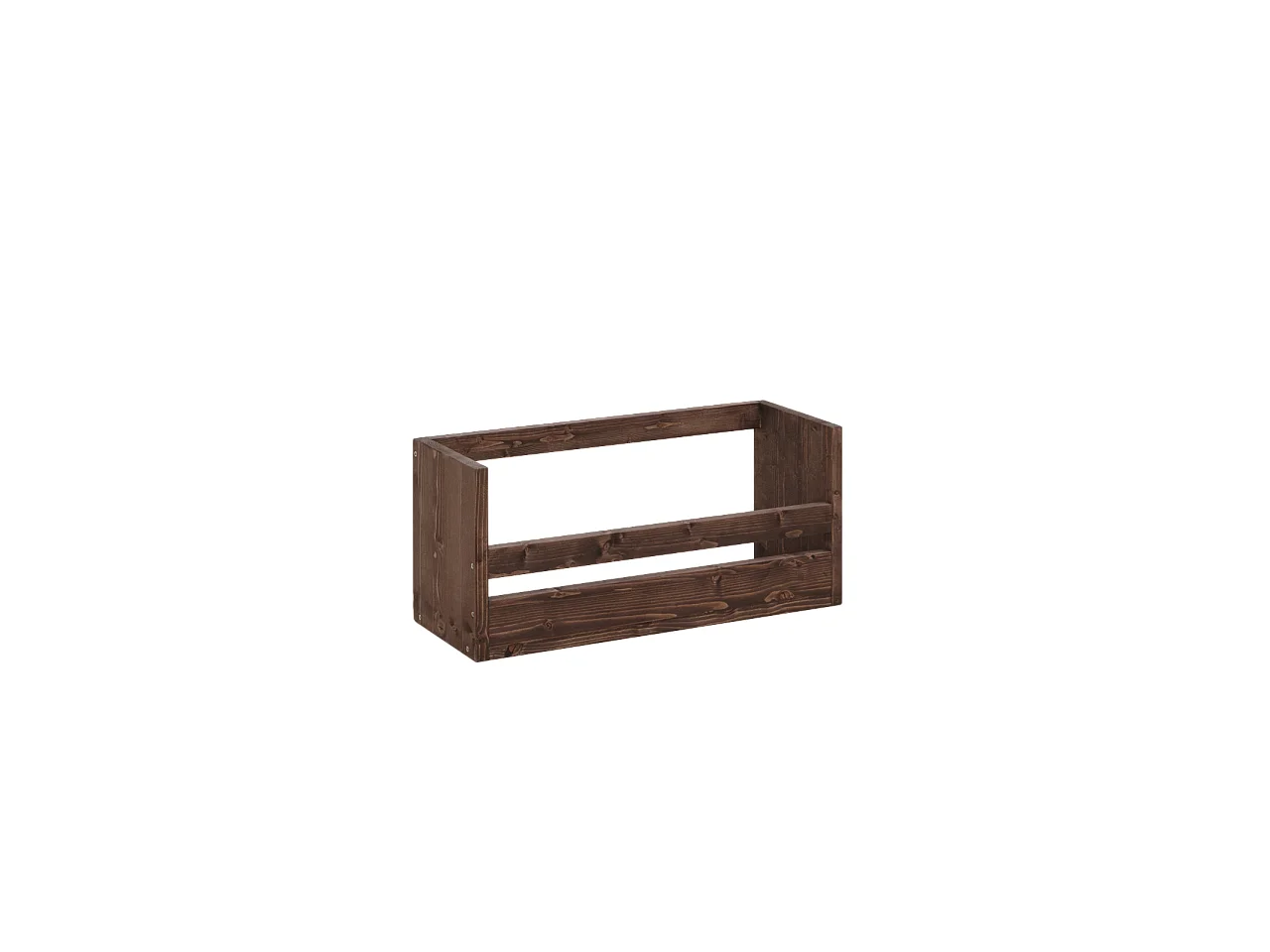 Estante / zapatero de madera maciza de abeto Decowood en tono nogal de 53,5x25cm - BOX - DECOWOOD