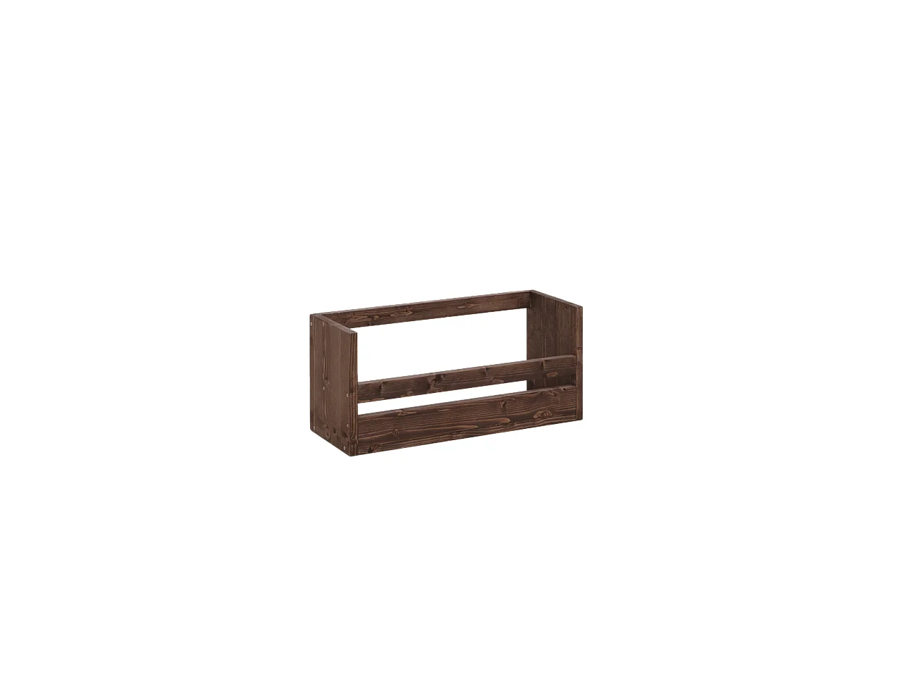 Étagère à chaussures en bois de sapin ton marron 53,5x25cm - BOX - DECOWOOD