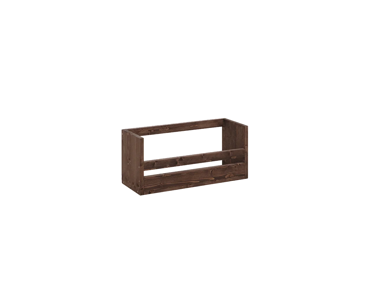 Estante / zapatero de madera maciza de abeto Decowood en tono nogal de 53,5x25cm - BOX - DECOWOOD