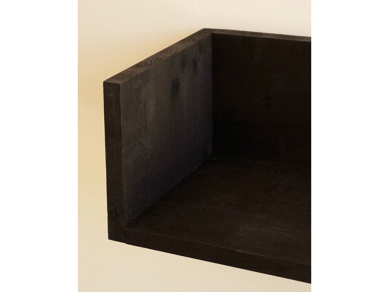 Étagère en bois massif ton noir de 120x16cm - ONA - DECOWOOD
