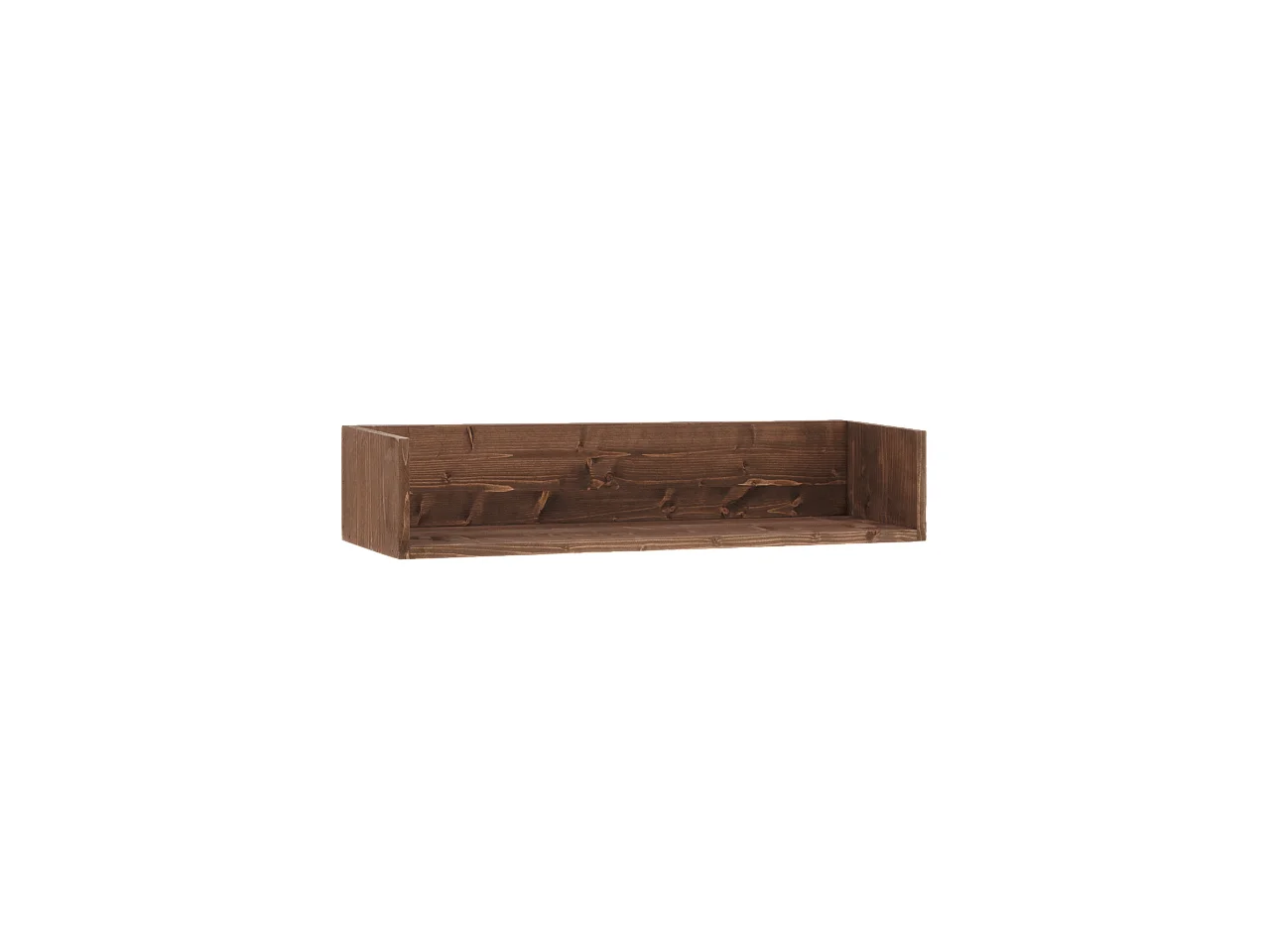 Estantería de madera maciza Decowood tono nogal de 90x16cm - ONA - DECOWOOD