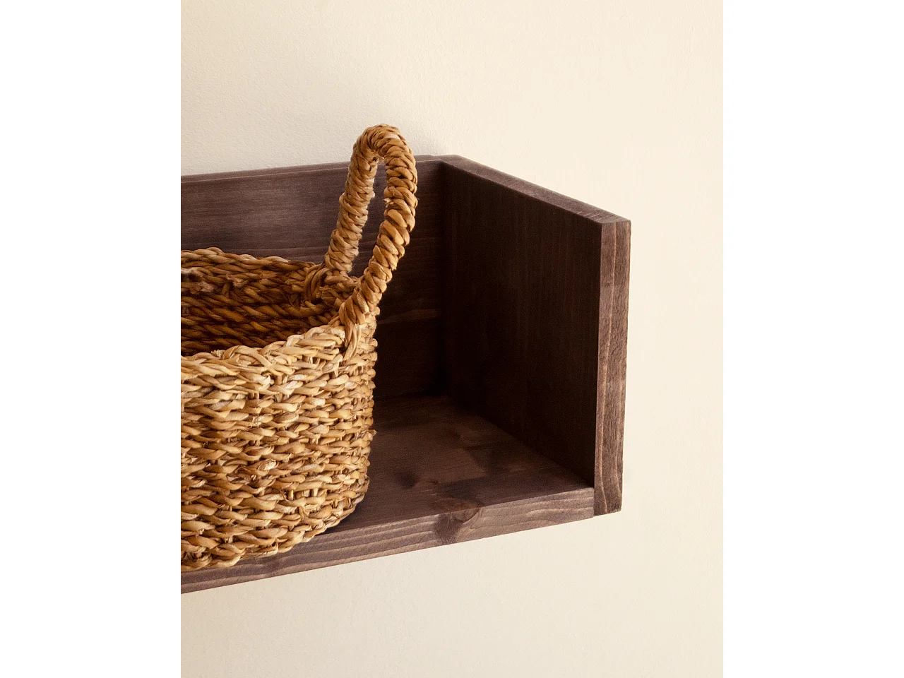 Étagère en bois massif ton marron de 90x16cm - ONA - DECOWOOD