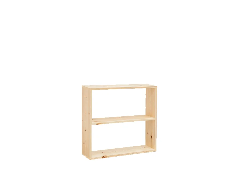 Estantería de madera maciza con 1 estante natural - SAURA - DECOWOOD