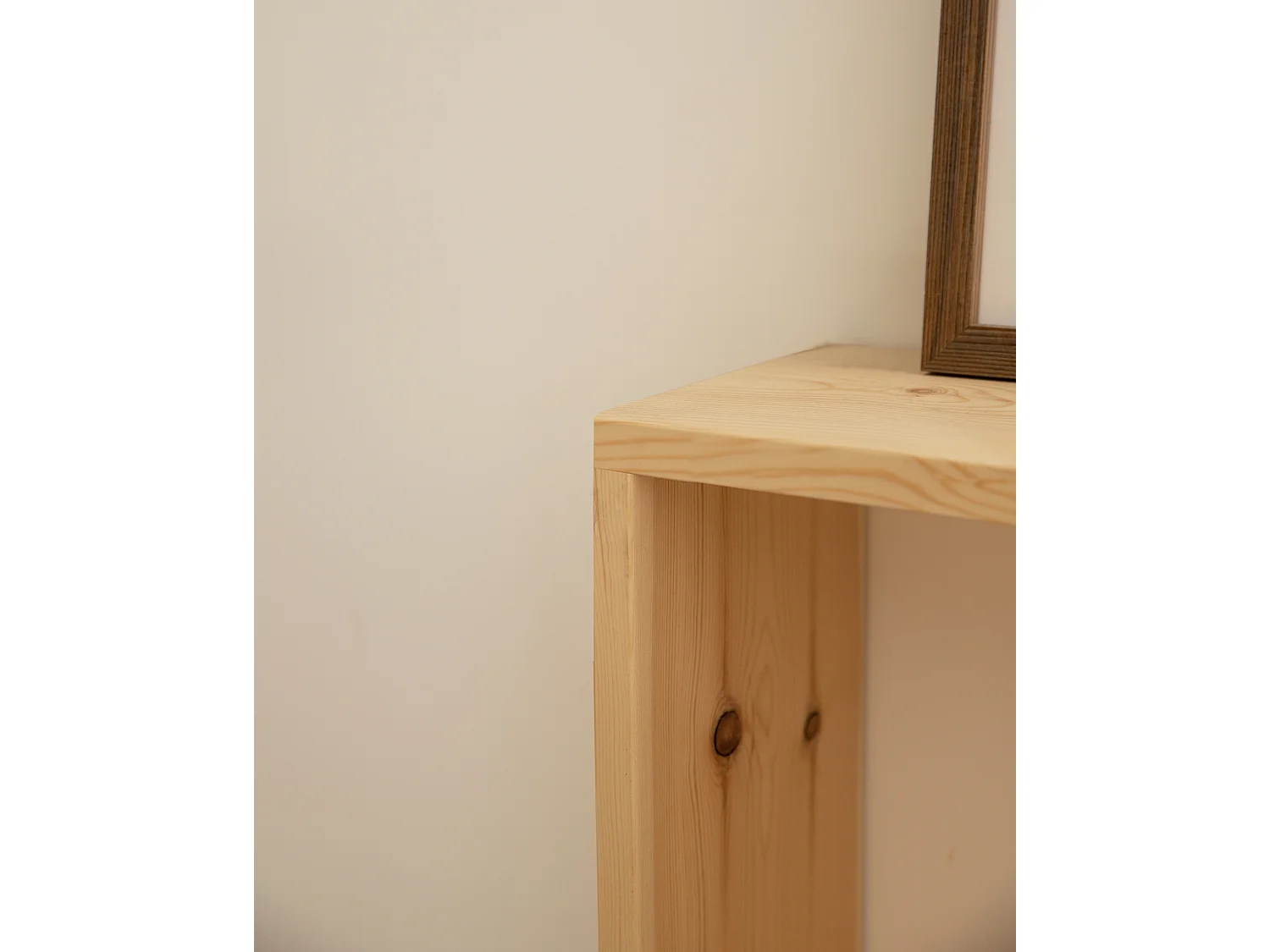 Étagère en bois de pin avec 1 étagère naturel 80,2x73,1cm - SAURA - DECOWOOD