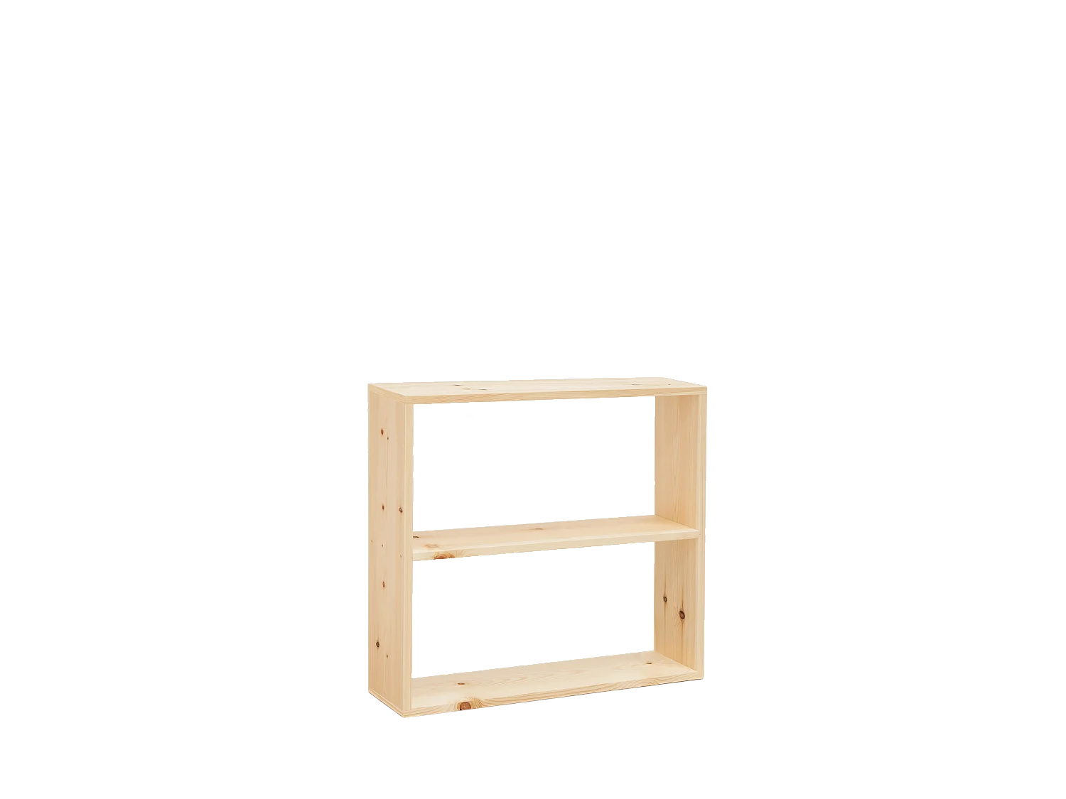 Estantería de madera maciza con 1 estante natural - SAURA - DECOWOOD