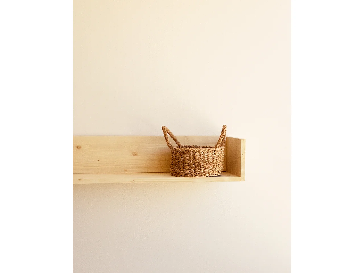 Étagère en bois massif ton marron de 120x16cm - ONA - DECOWOOD