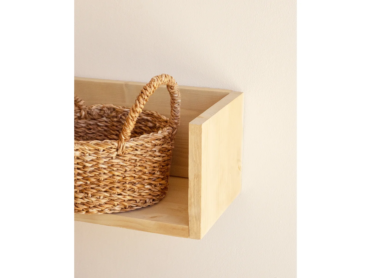 Étagère en bois massif ton marron de 120x16cm - ONA - DECOWOOD