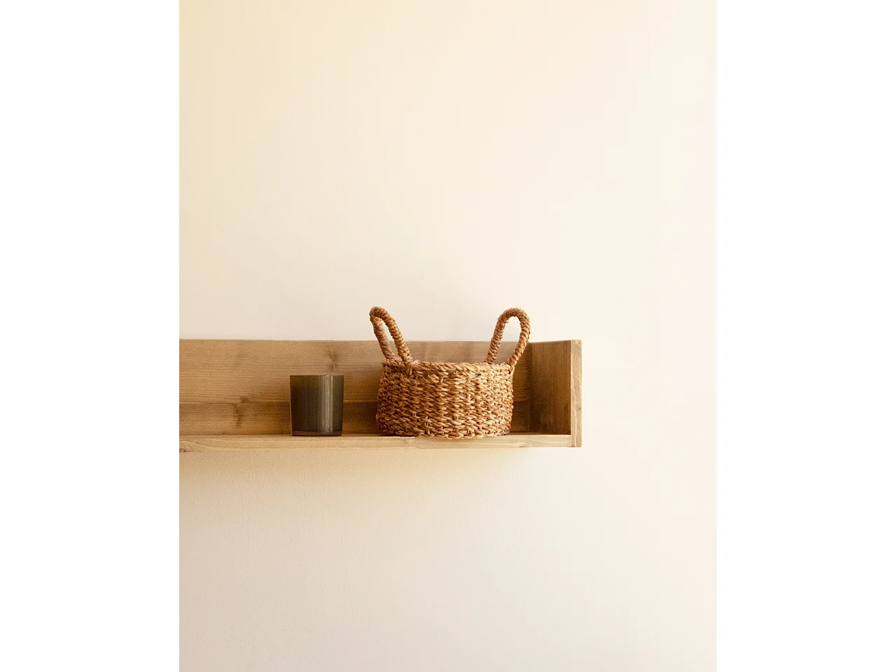 Étagère en bois massif ton vieilli de 90x16cm - ONA - DECOWOOD