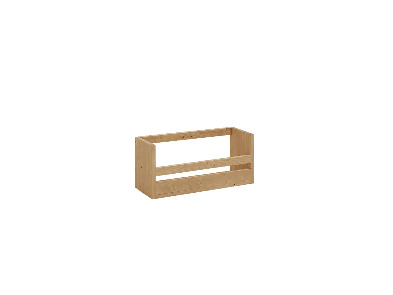 Étagère à chaussures en bois de sapin ton marron 53,5x25cm - BOX - DECOWOOD