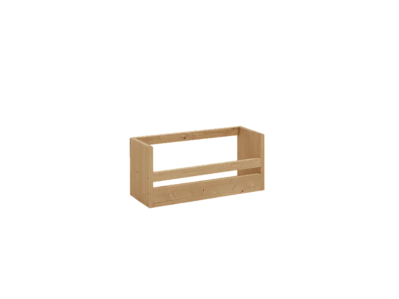 Sarpiera in legno massello in tono rovere medio 53,5x25cm - BOX - DECOWOOD