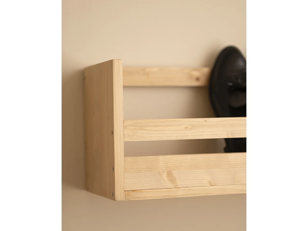 Sarpiera in legno massello in tono rovere medio 103,5x25cm - BOX - DECOWOOD