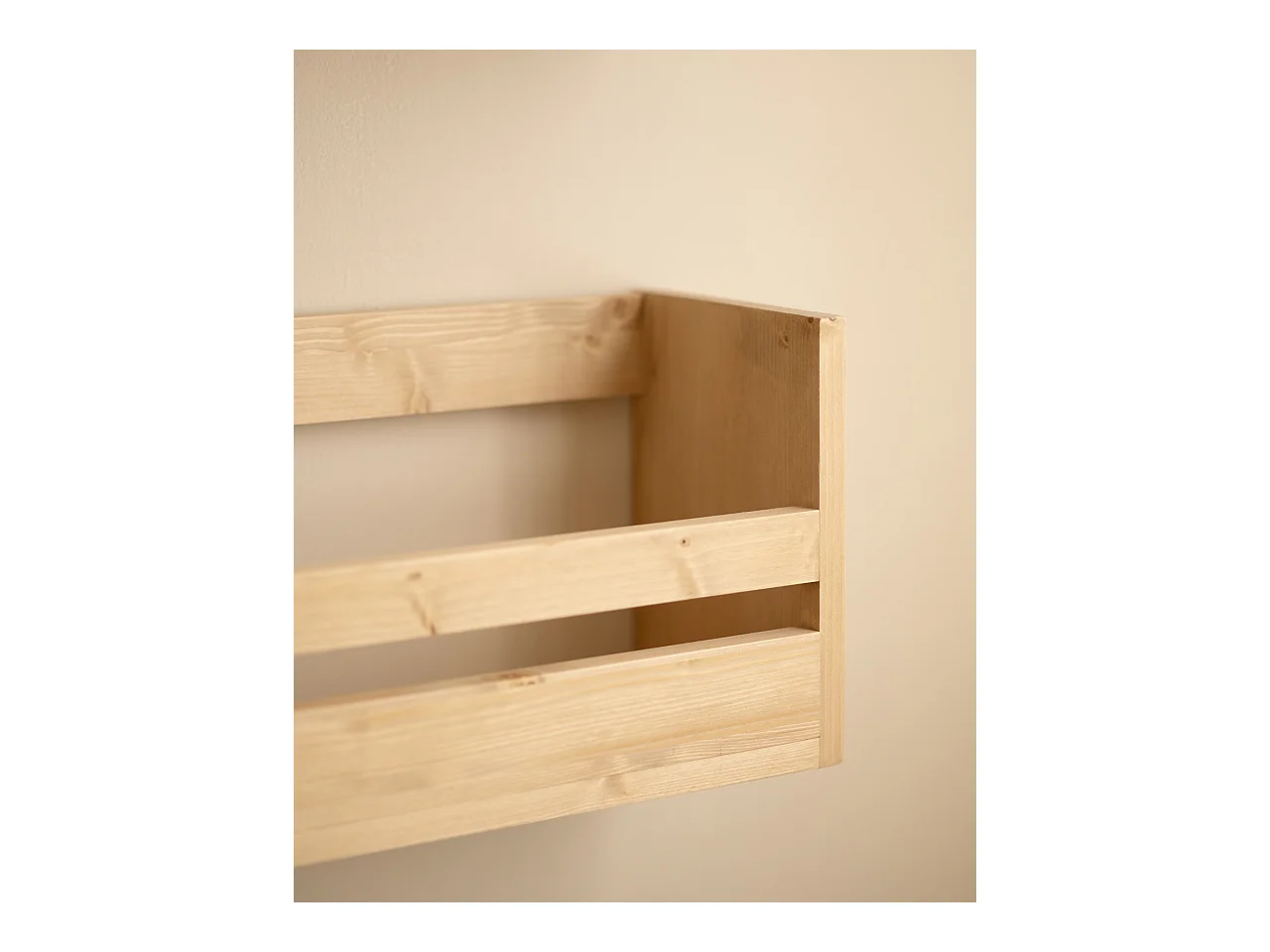 Étagère à chaussures en bois de sapin ton marron 103,5x25cm - BOX - DECOWOOD