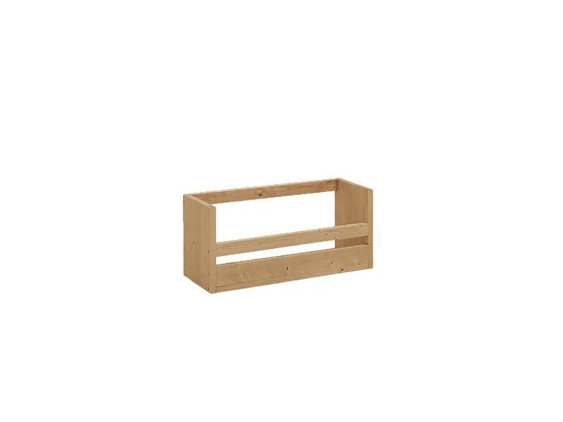 Estante / zapatero de madera maciza de abeto Decowood en tono roble medio de 103,5x25cm - BOX - DECOWOOD