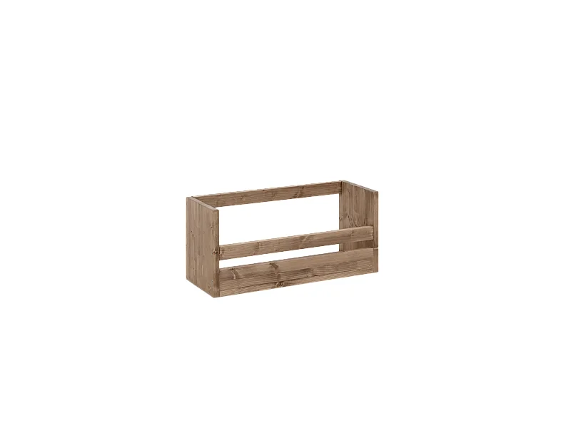 Étagère à chaussures en bois de sapin ton vieilli 53,5x25cm - BOX - DECOWOOD