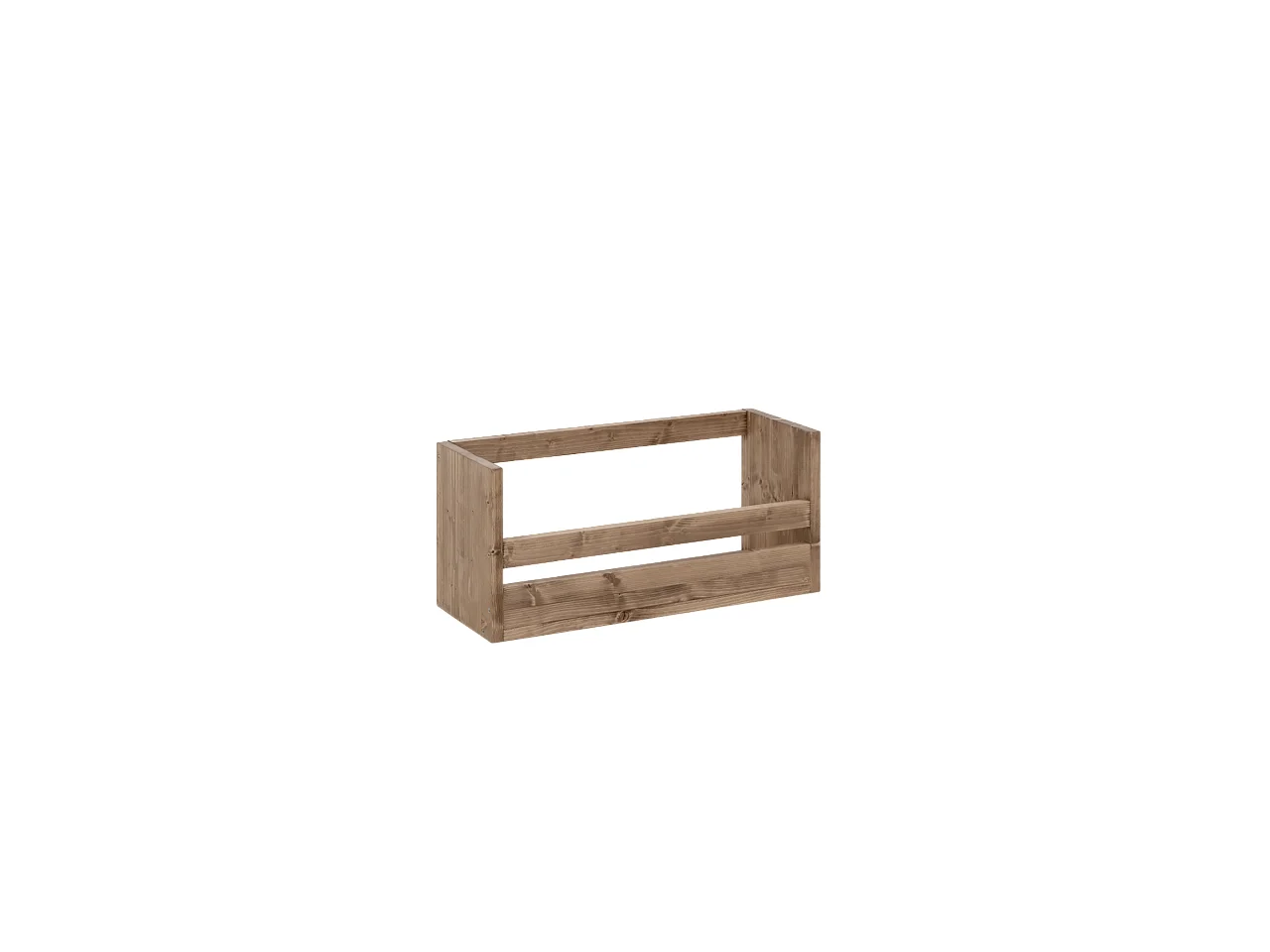 Étagère à chaussures en bois de sapin ton vieilli 53,5x25cm - BOX - DECOWOOD