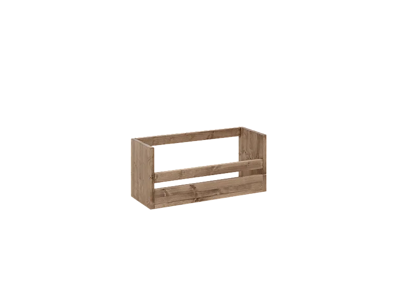 Sarpiera in legno massello in tono rovere scuro 53,5x25cm - BOX - DECOWOOD