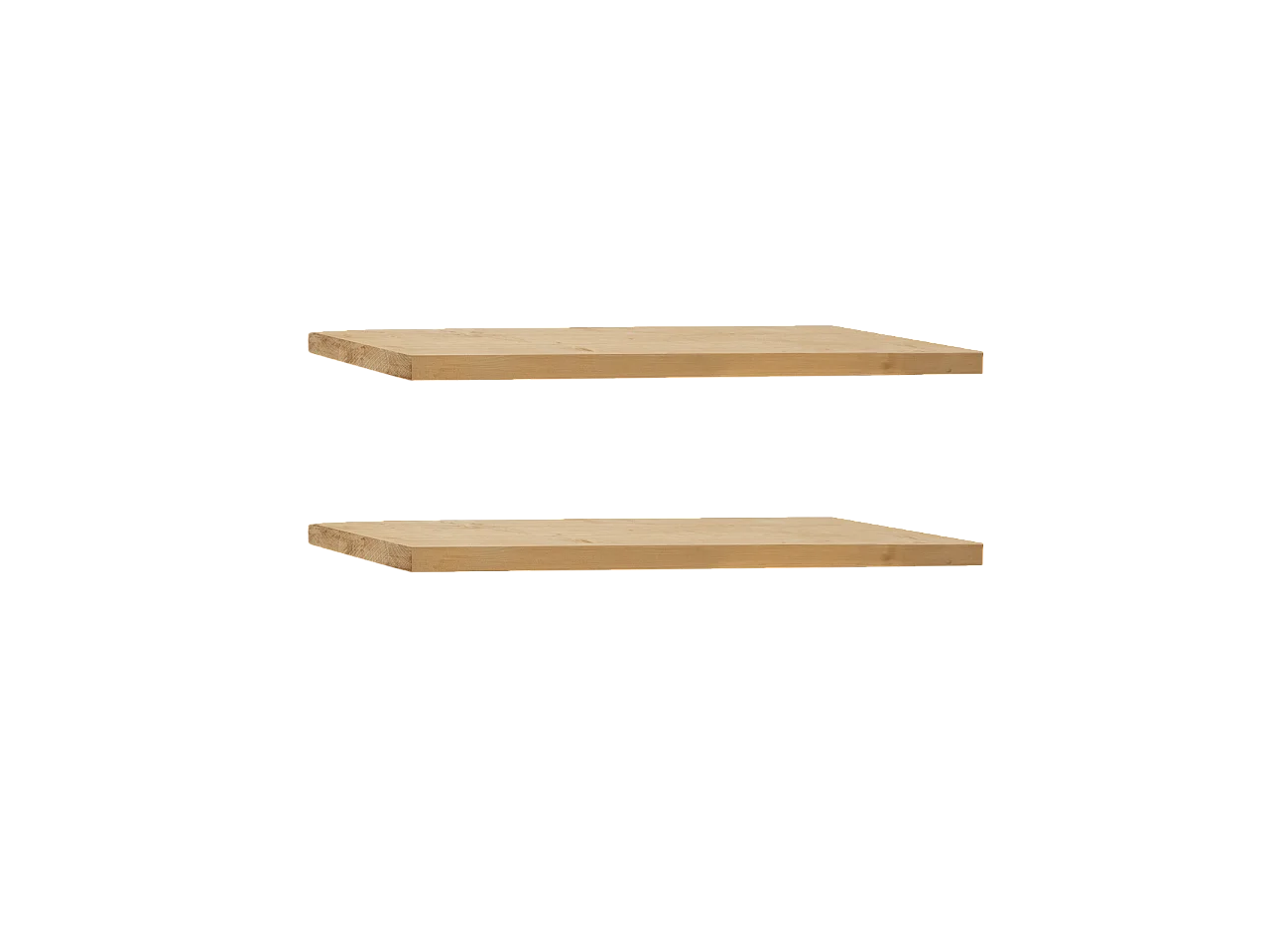 Pack 2 estanterías de madera maciza flotante roble medio 60x3,2x20cm - MELVA - DECOWOOD